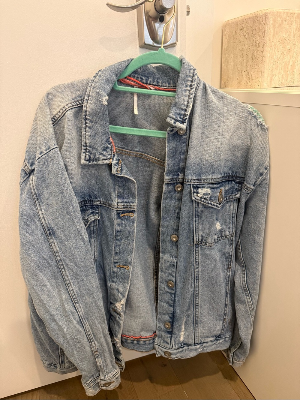 Free People Distressed Denim Jacket - Women
